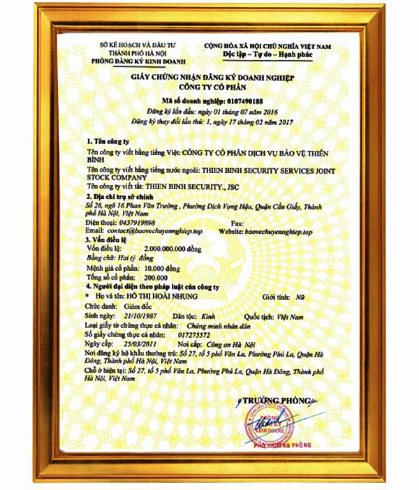 Ảnh conng ty bảo vệ chuyên nghiệp tại Hà Nội